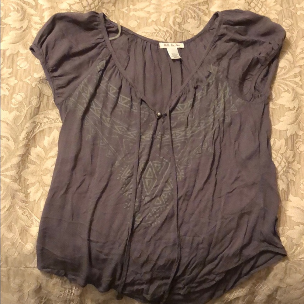Grey Peasant Top